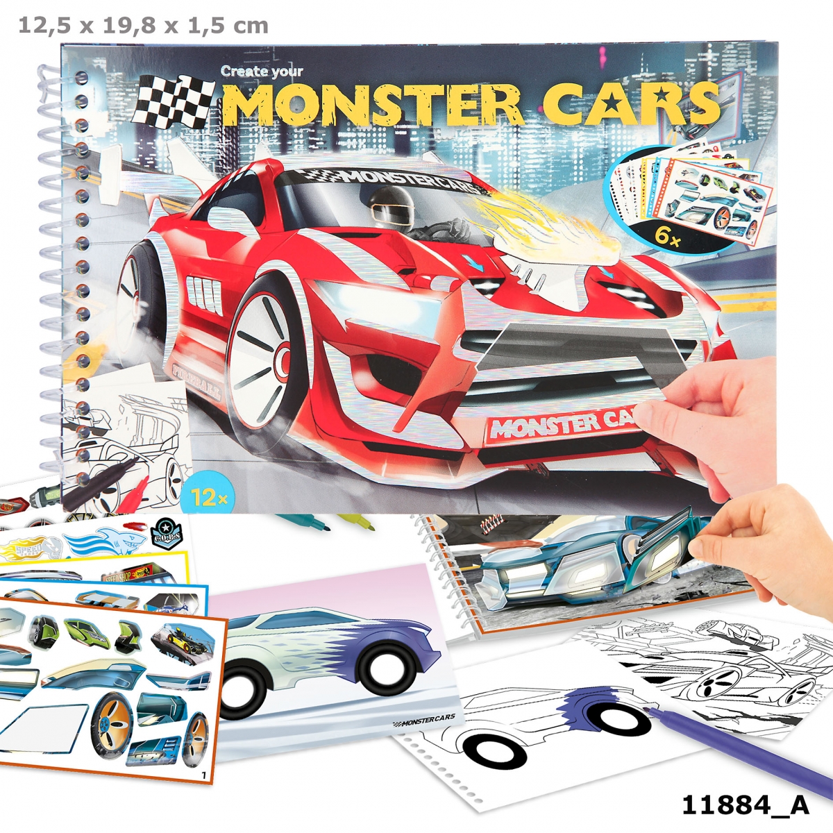 Monster Cars Pocket Malbuch 11884
