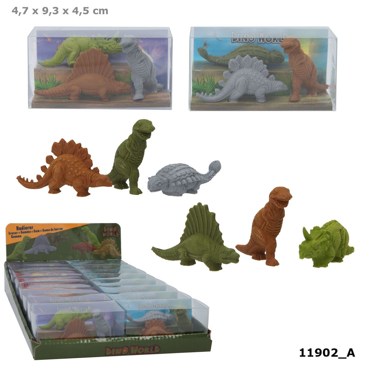 Dino World Dino-Radierer Set 11902